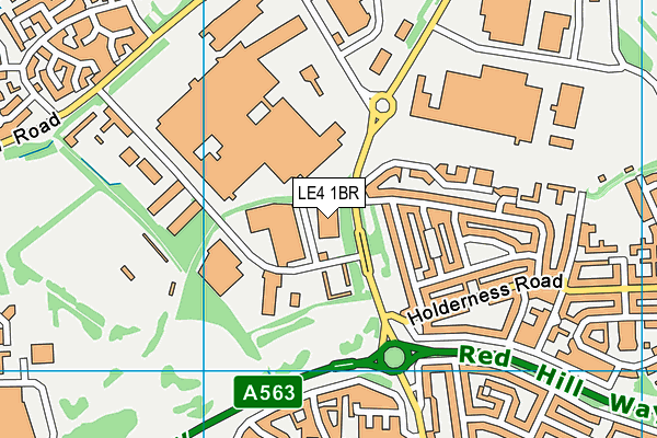 LE4 1BR map - OS VectorMap District (Ordnance Survey)