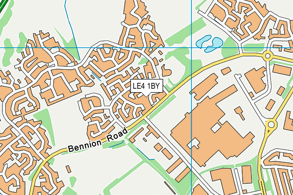 LE4 1BY map - OS VectorMap District (Ordnance Survey)