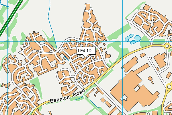 LE4 1DL map - OS VectorMap District (Ordnance Survey)