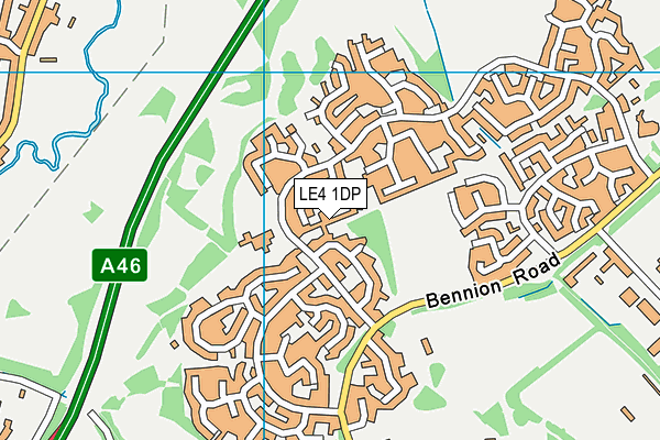 LE4 1DP map - OS VectorMap District (Ordnance Survey)