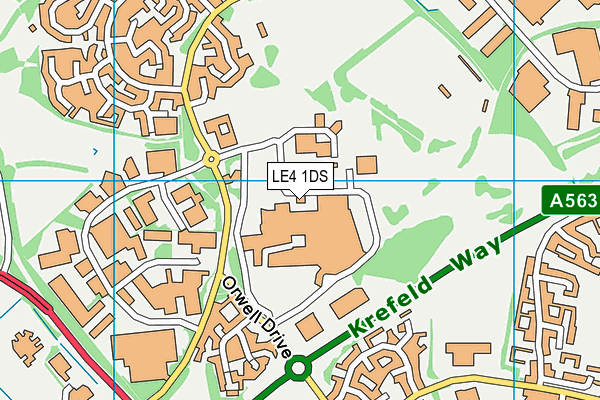Beaumont Park map (LE4 1DS) - OS VectorMap District (Ordnance Survey)