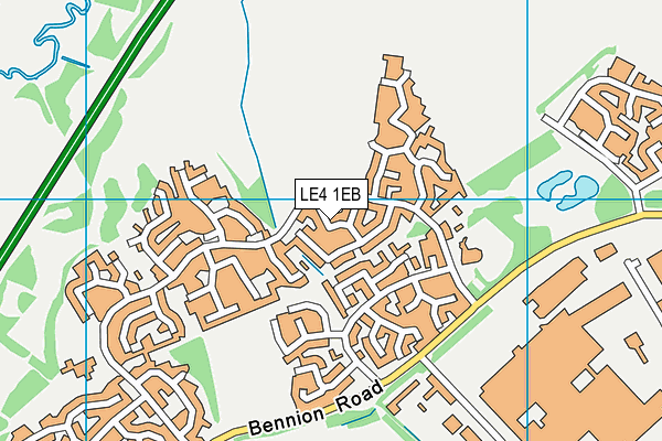LE4 1EB map - OS VectorMap District (Ordnance Survey)