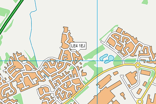 LE4 1EJ map - OS VectorMap District (Ordnance Survey)