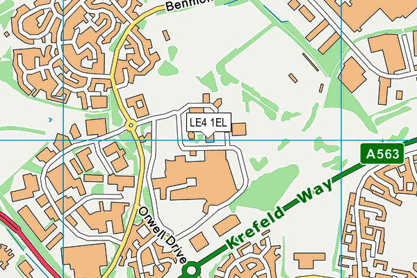 LE4 1EL map - OS VectorMap District (Ordnance Survey)