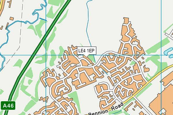 LE4 1EP map - OS VectorMap District (Ordnance Survey)