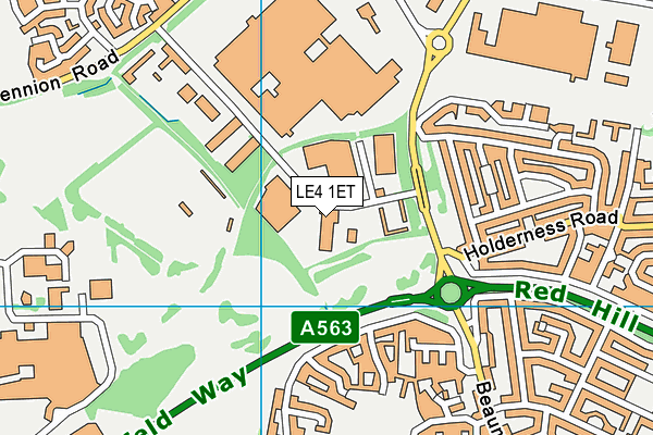LE4 1ET map - OS VectorMap District (Ordnance Survey)