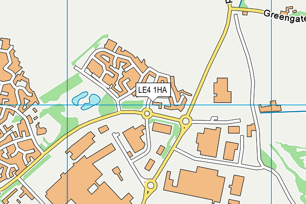 LE4 1HA map - OS VectorMap District (Ordnance Survey)