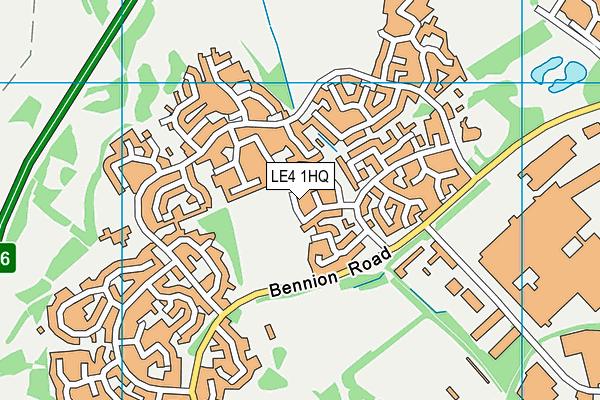 LE4 1HQ map - OS VectorMap District (Ordnance Survey)