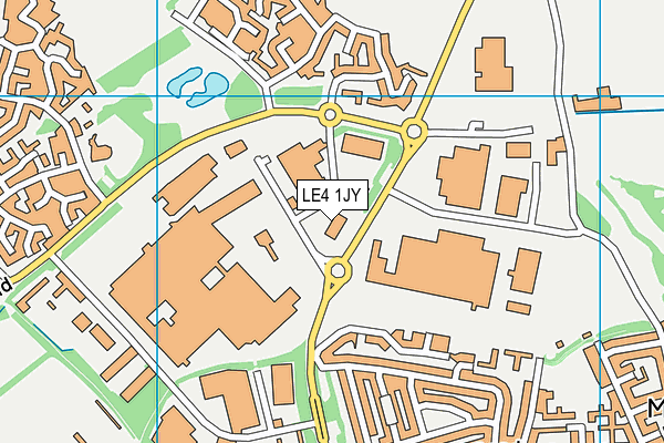 LE4 1JY map - OS VectorMap District (Ordnance Survey)