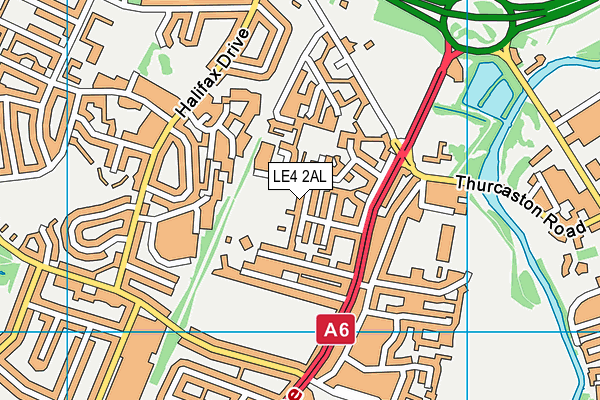 LE4 2AL map - OS VectorMap District (Ordnance Survey)