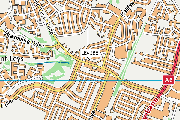 LE4 2BE map - OS VectorMap District (Ordnance Survey)