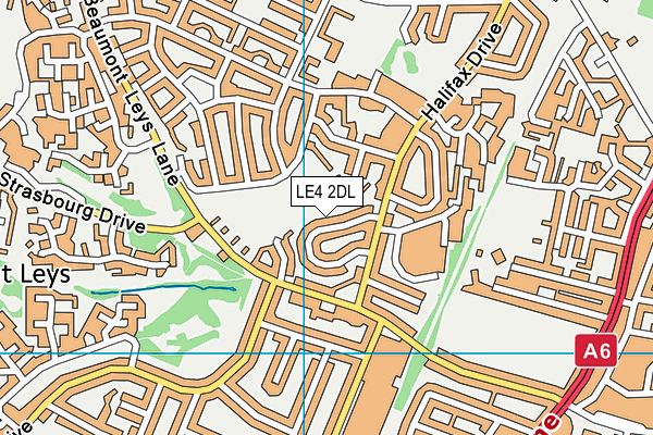 LE4 2DL map - OS VectorMap District (Ordnance Survey)