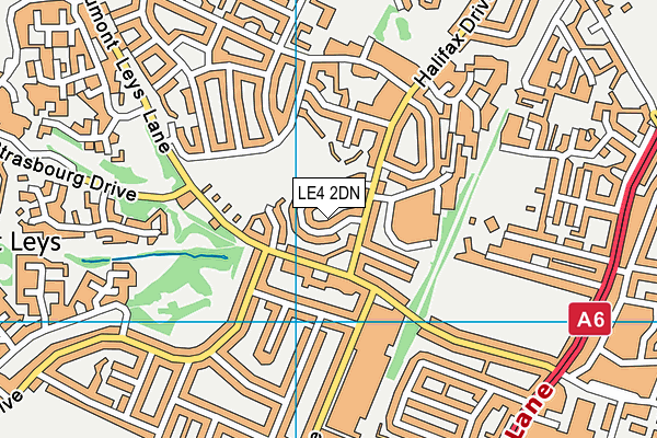 LE4 2DN map - OS VectorMap District (Ordnance Survey)