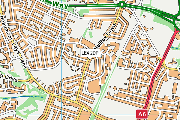 LE4 2DP map - OS VectorMap District (Ordnance Survey)