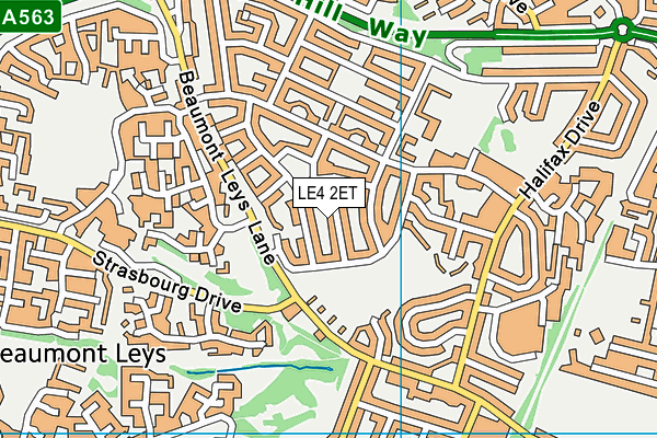 LE4 2ET map - OS VectorMap District (Ordnance Survey)