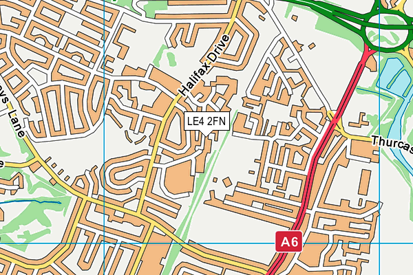 LE4 2FN map - OS VectorMap District (Ordnance Survey)