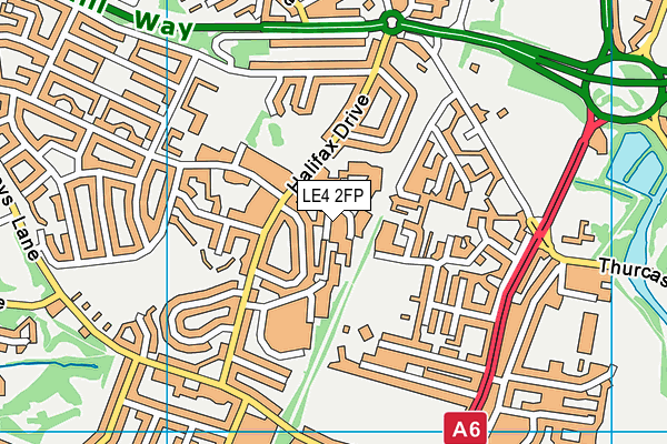 LE4 2FP map - OS VectorMap District (Ordnance Survey)