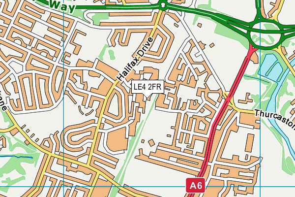 LE4 2FR map - OS VectorMap District (Ordnance Survey)