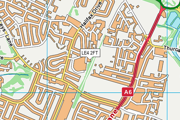 LE4 2FT map - OS VectorMap District (Ordnance Survey)