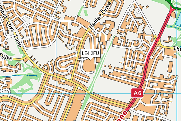 LE4 2FU map - OS VectorMap District (Ordnance Survey)