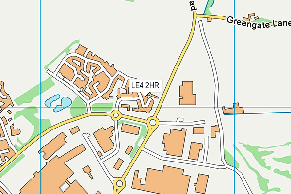 LE4 2HR map - OS VectorMap District (Ordnance Survey)