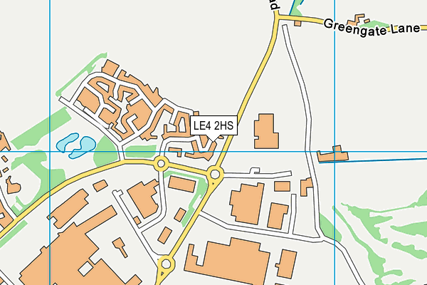 LE4 2HS map - OS VectorMap District (Ordnance Survey)