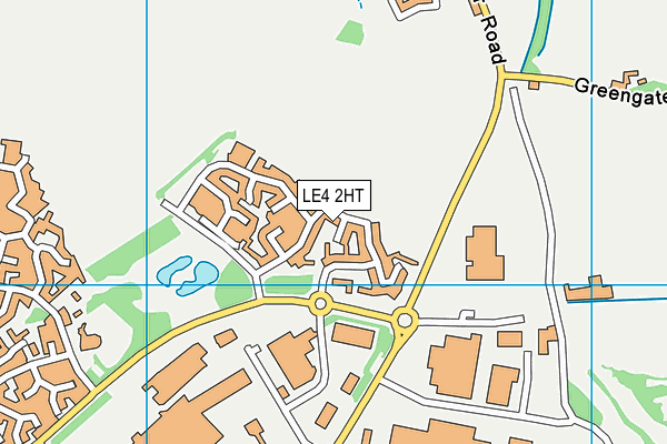 LE4 2HT map - OS VectorMap District (Ordnance Survey)