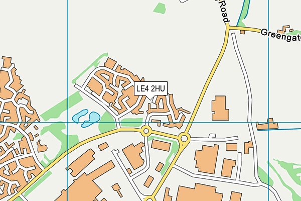 LE4 2HU map - OS VectorMap District (Ordnance Survey)