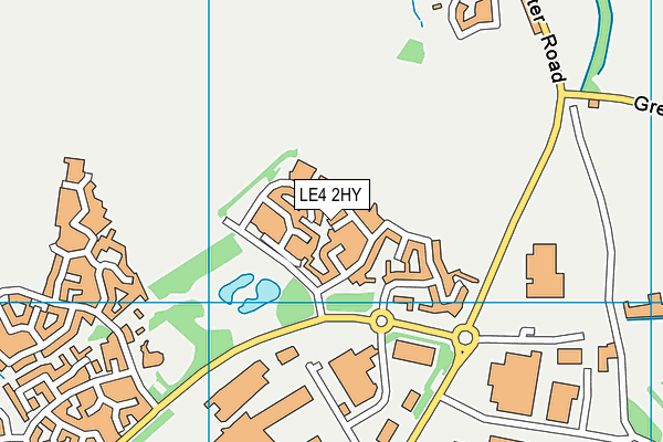 LE4 2HY map - OS VectorMap District (Ordnance Survey)