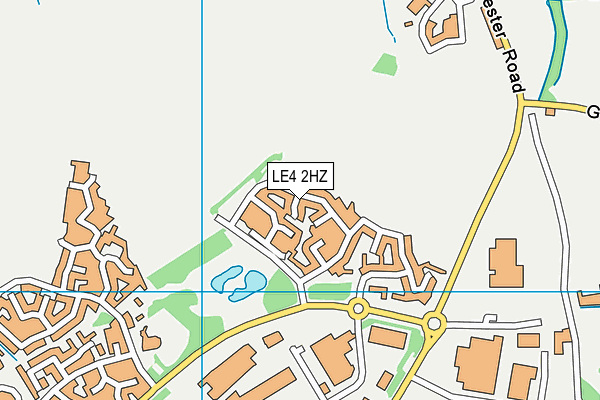 LE4 2HZ map - OS VectorMap District (Ordnance Survey)