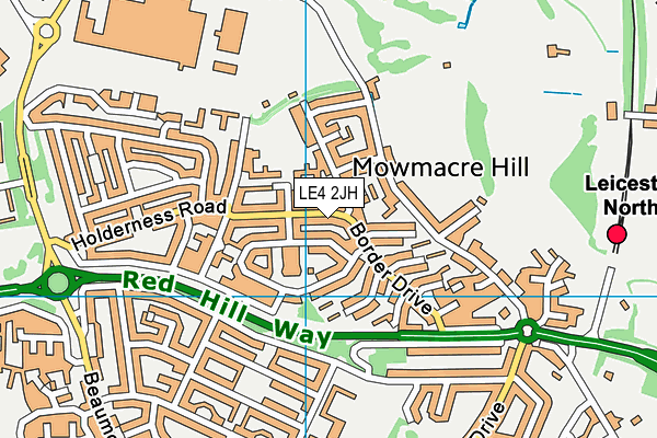 LE4 2JH map - OS VectorMap District (Ordnance Survey)