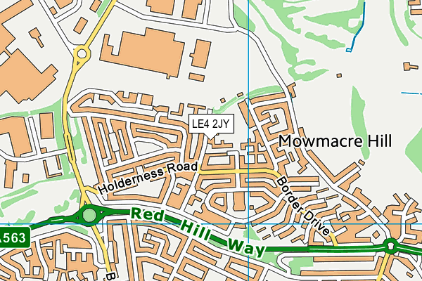 LE4 2JY map - OS VectorMap District (Ordnance Survey)