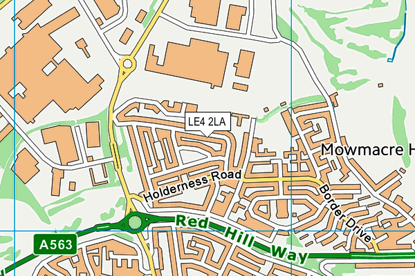 LE4 2LA map - OS VectorMap District (Ordnance Survey)