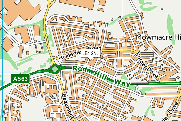 LE4 2NJ map - OS VectorMap District (Ordnance Survey)