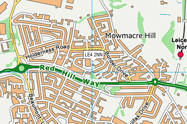 LE4 2NN map - OS VectorMap District (Ordnance Survey)