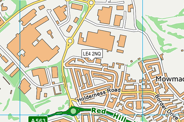 LE4 2NQ map - OS VectorMap District (Ordnance Survey)