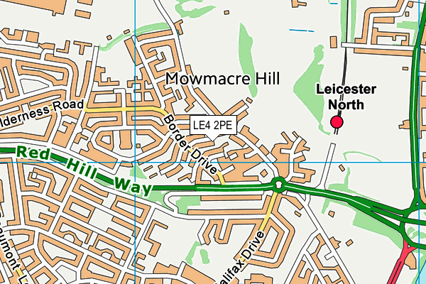 LE4 2PE map - OS VectorMap District (Ordnance Survey)