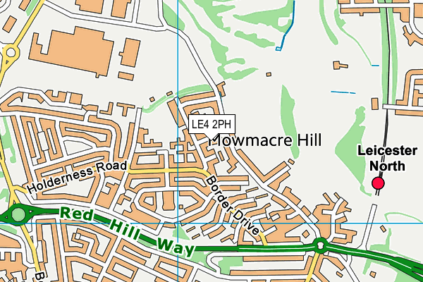 LE4 2PH map - OS VectorMap District (Ordnance Survey)