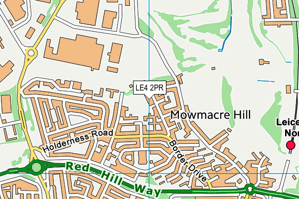 LE4 2PR map - OS VectorMap District (Ordnance Survey)