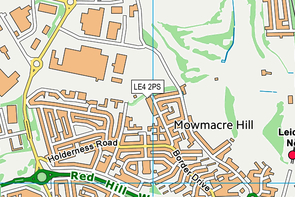 LE4 2PS map - OS VectorMap District (Ordnance Survey)