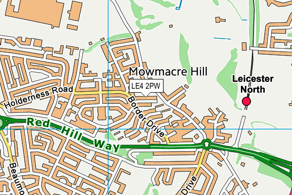 LE4 2PW map - OS VectorMap District (Ordnance Survey)