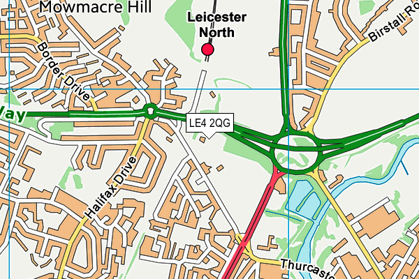 LE4 2QG map - OS VectorMap District (Ordnance Survey)