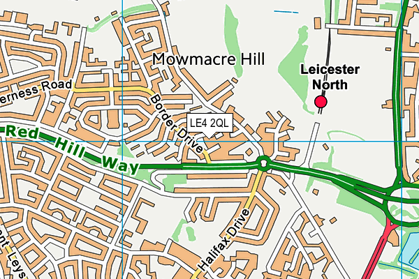 LE4 2QL map - OS VectorMap District (Ordnance Survey)
