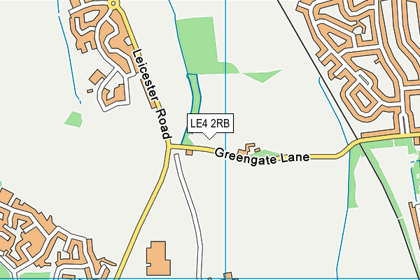 LE4 2RB map - OS VectorMap District (Ordnance Survey)