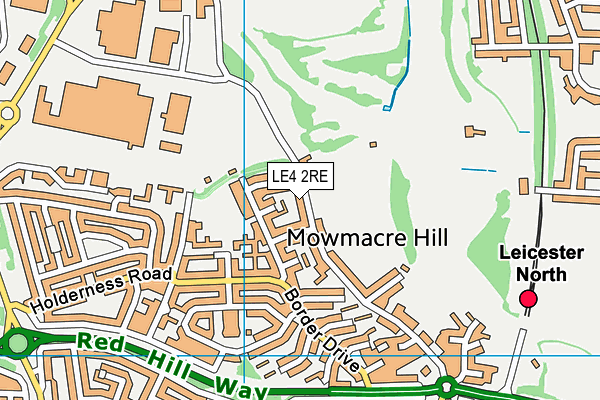 LE4 2RE map - OS VectorMap District (Ordnance Survey)