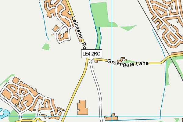 LE4 2RG map - OS VectorMap District (Ordnance Survey)