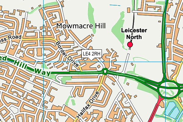 LE4 2RH map - OS VectorMap District (Ordnance Survey)