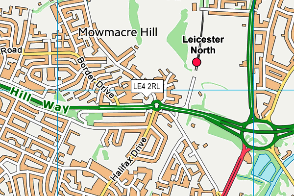 LE4 2RL map - OS VectorMap District (Ordnance Survey)