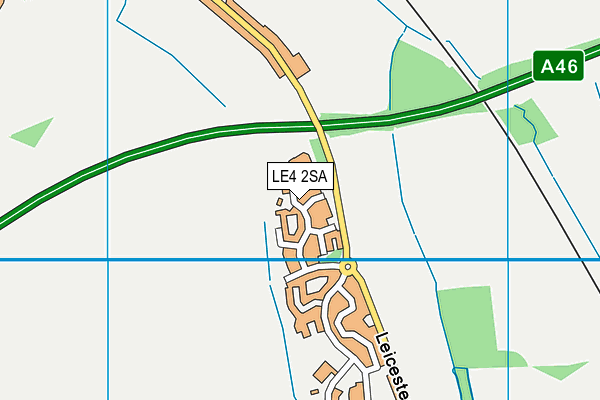 LE4 2SA map - OS VectorMap District (Ordnance Survey)
