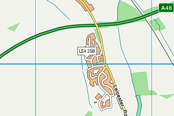 LE4 2SB map - OS VectorMap District (Ordnance Survey)